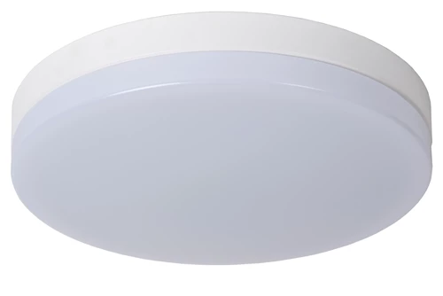 Lucide BISKIT - Deckenleuchte Badezimmer - Ø 40 cm - LED - 1x36W 2700K - IP44 - Bewegungssensor - Weiß - ausgeschaltet